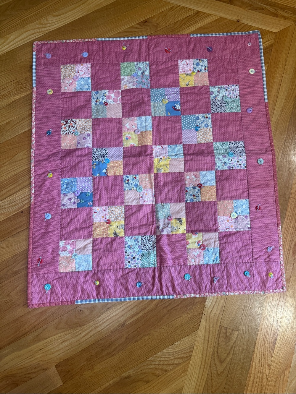 Handmade baby quilt